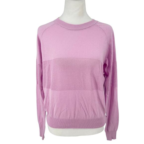 💜✨ NWT Spiritual Gangster On The Go Sweater Lavender Mesh Panel Size S Lilac - Picture 1 of 13